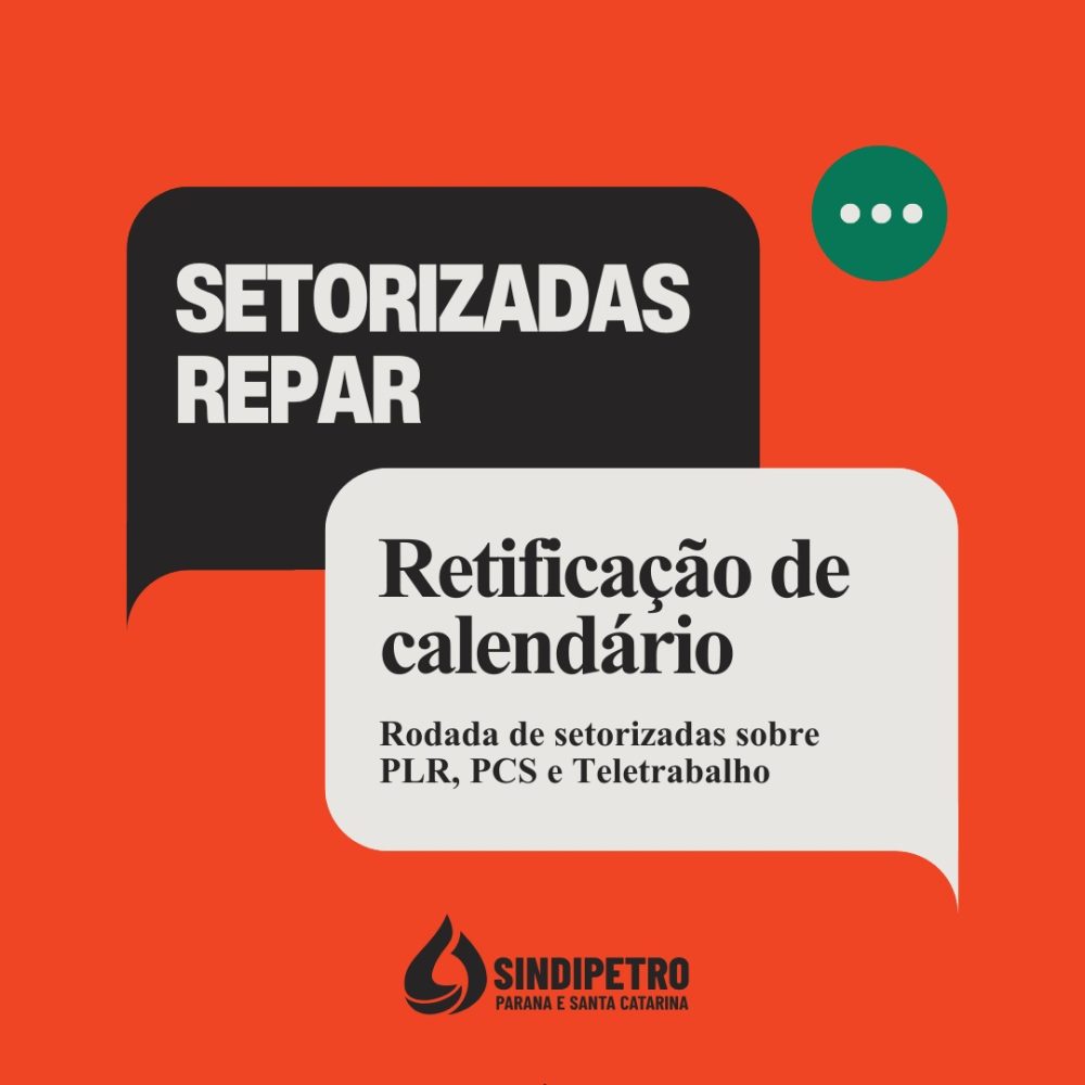 Retificação na agenda das setorizadas da Repar