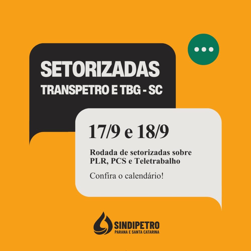 O Sindicato realiza setorizadas nos terminais Transpetro e TBG de Santa Catarina